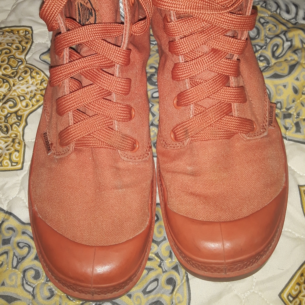 Mens Orange Palladium boots